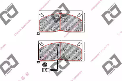 Комплект тормозных колодок DJ PARTS BP1534